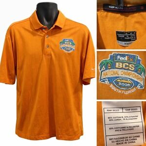 Nike Tiger Woods Golf Polo Shirt Medium BCS National Championship 2008